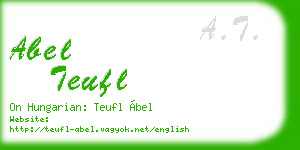 abel teufl business card